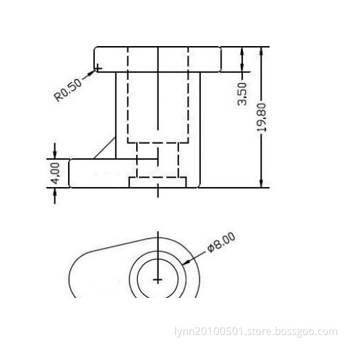 4# Pointed Feet Hold Downs for Fixture Accessories